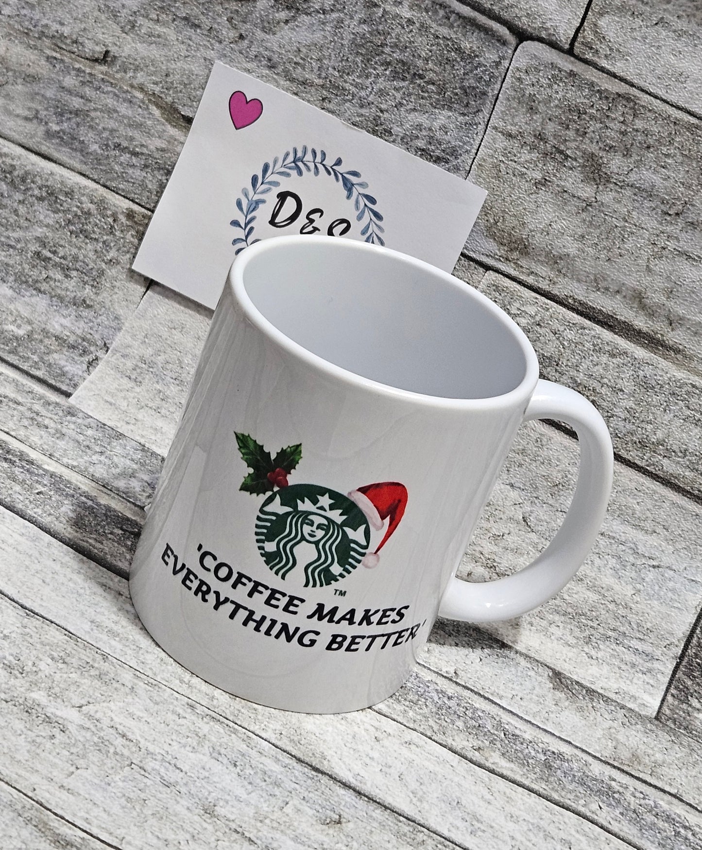 Personalised STARBUCKS Coffee Tea Mug 11oz Ceramic Ideal Gift Handmade