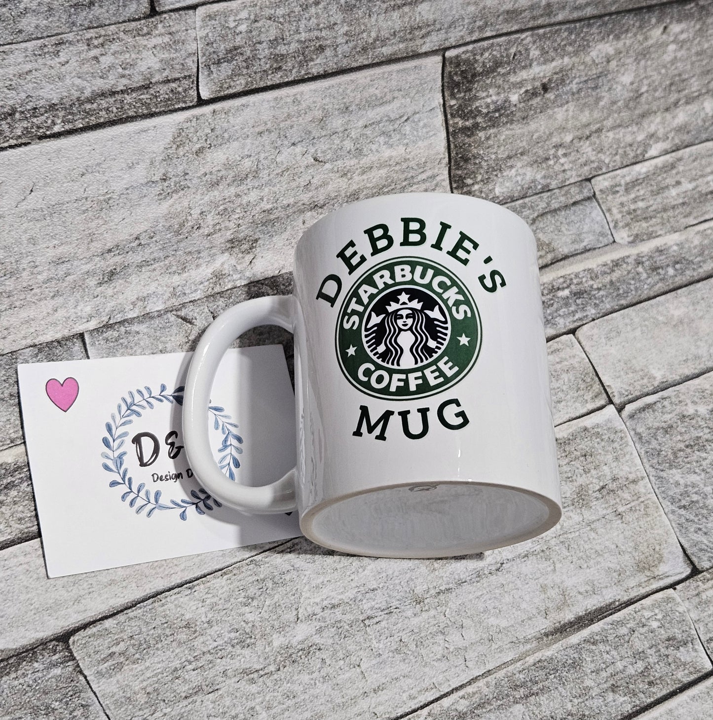 Personalised STARBUCKS Coffee Tea Mug 11oz Ceramic Ideal Gift Handmade