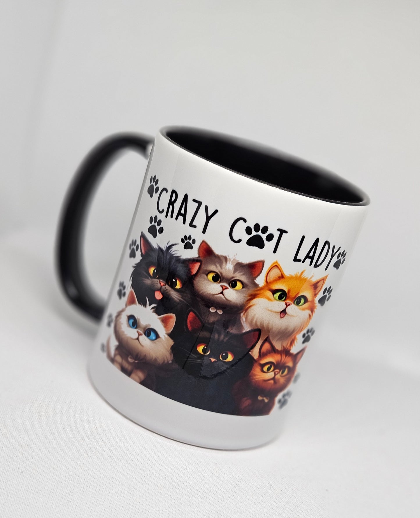 Personalised Crazy Cat Lady Funny Ceramic Coffee Tea Mug Cup Novelty Gift