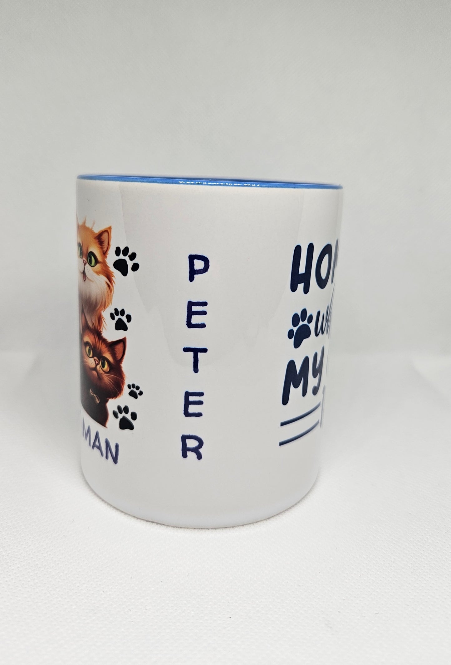 Personalised Crazy Cat Man Funny Ceramic Coffee Tea Mug Cup Novelty Gift