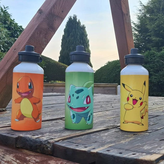 Personalised Pokemon Drinks Bottle - PIKACHU - CHARMANDER - BULBASAUR