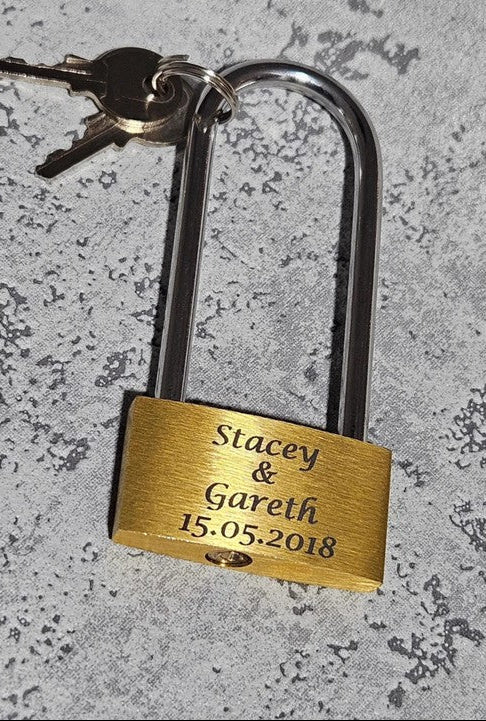 Personalised Engraved Love Lock Padlock | Valentines, Wedding, Anniversary Gift