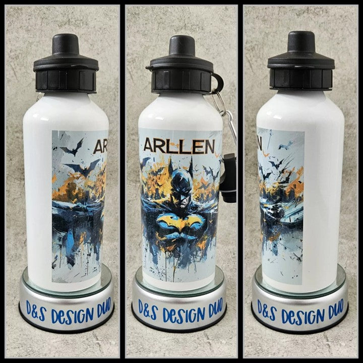 Personalised Batman 600ml Reusable Drinks Bottle