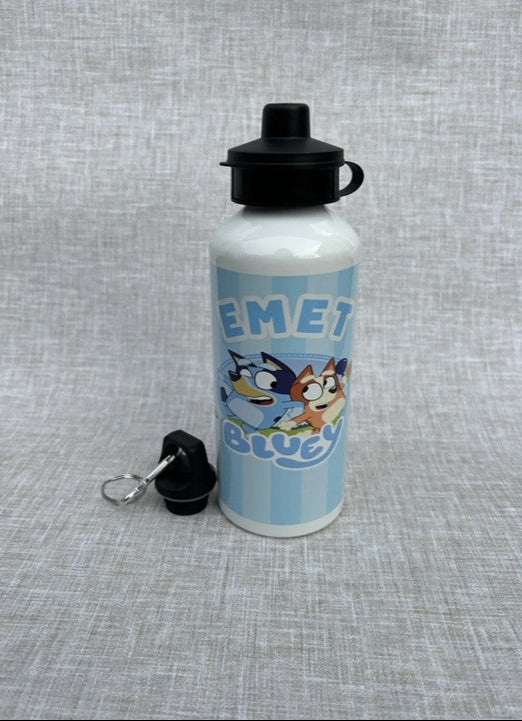 Personalised Bluey & Bingo  'Sippy Top' Drinks Water Bottle - ideal for school