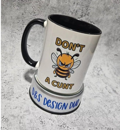 Personalised - ADULT HUMOUR  - C**T  MUG - IDEAL GIFT - Black Inner And Handle