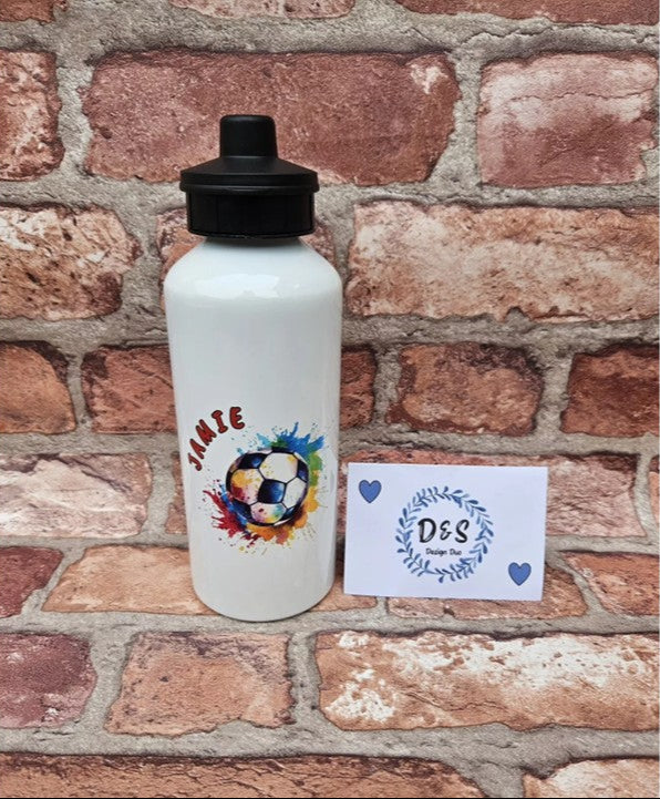 Personalised Football 600ml Reusable Drinks Bottle