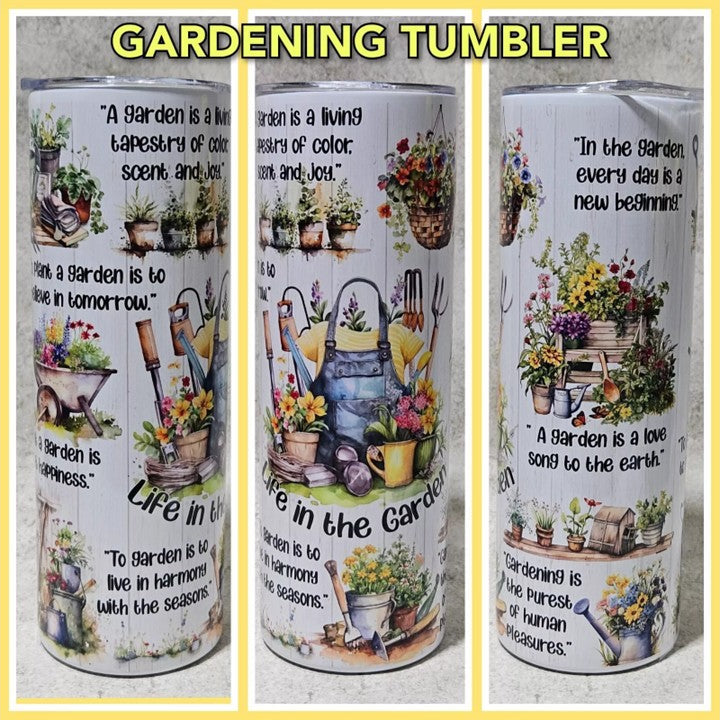 Gardening- Garden - Plants - Allotment Personalised Drinks Tumbler - Lovely Gift