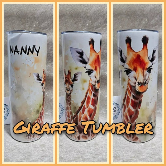 Personalised ‘Giraffe’ Design - Stainless Steel Drinks Tumbler