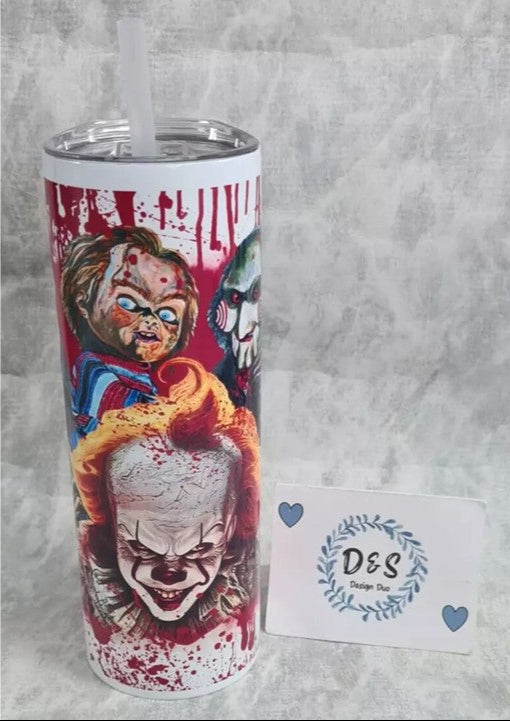 Personalised - Halloween / Scream - 20oz Insulated Stainless Steel Tumbler Cup