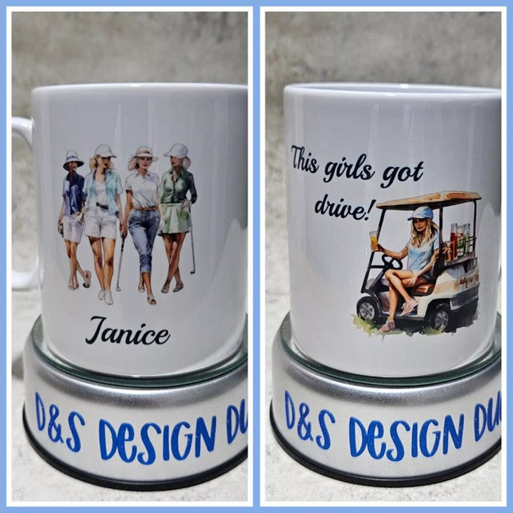 Personalised - Ladies Golf Gifts Ceramic Coffee 10 Oz Ceramic Mug Cup