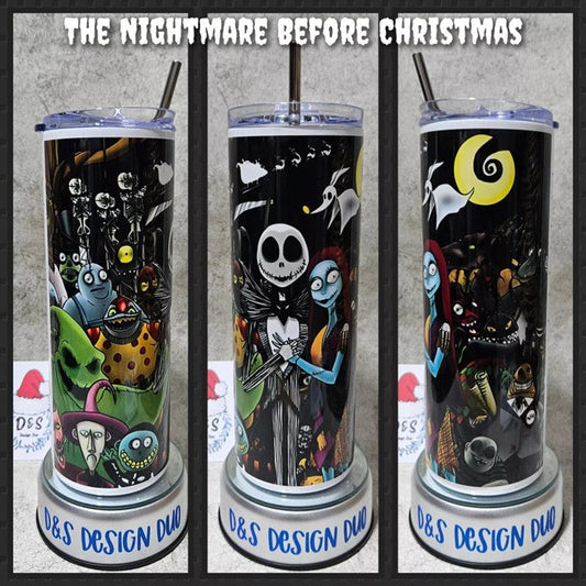 Personalised 20oz  - Nightmare  Before Christmas Steel Tumbler