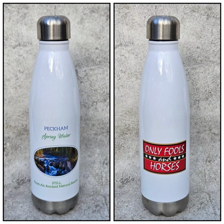 Peckham Spring Water: Only Fools & Horses Bowling Pin Shaped Drinks Bottle