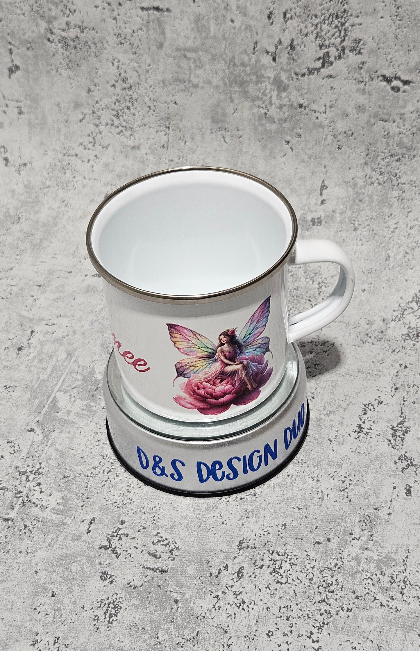 Personalised Enamel Mug - Fairies - Camping - Lightweight- Durable Outdoor Cup Kids