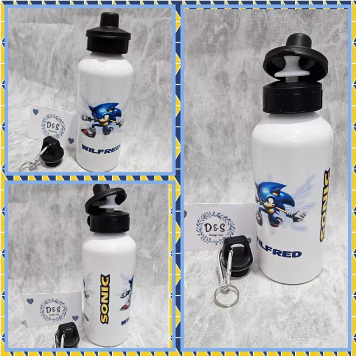 Personalised Sonic The Hedgehog - 600 ML Reusable Drinks Bottle