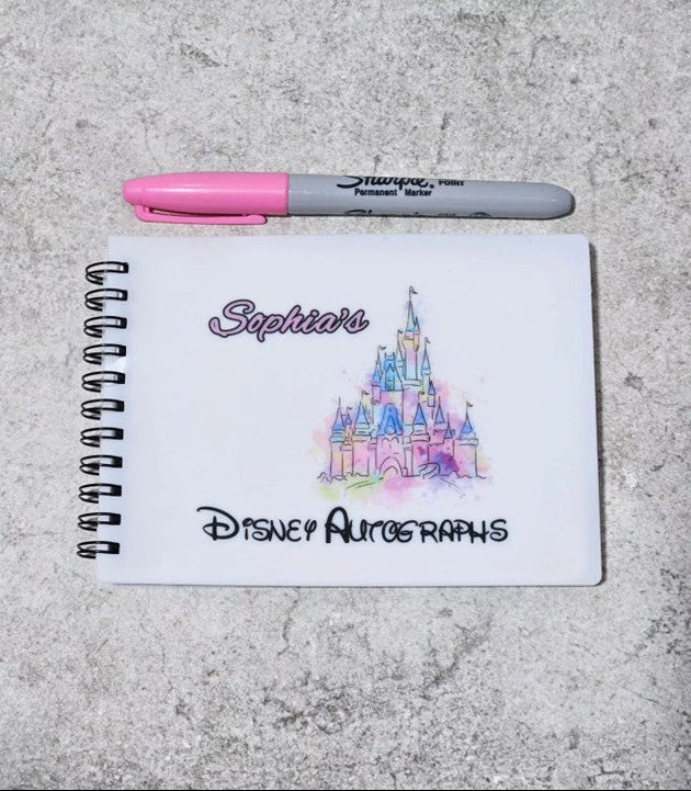 Personalised Disney Inspired Autograph Signature Book Pad Mickey Minnie Mouse Disneyland