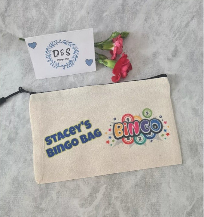 Bingo Bag Personalised Gifts For Nana, Auntie Mum, Bingo Dabber Pens Pouch Case