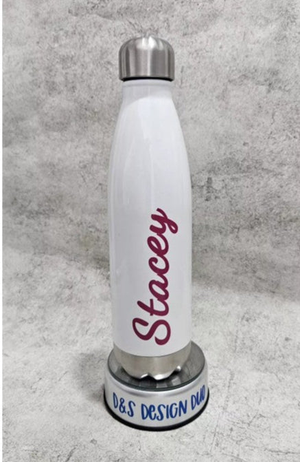 Personalised 500ml Bowling Pin Shaped Water Drinks Bottle - Secret Santa Gift