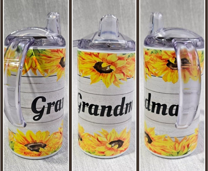 Personalised Sippy Cup Beaker For Disabled/Adults/Elderly /Dementia - SUNFLOWERS